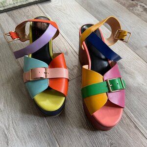 Charlotte Stone Raf Platform Sandal in Solimar - US 8 - Brand New!